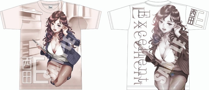 【受注生産】西E田 フルグラフィックTシャツ 02モダンカラー