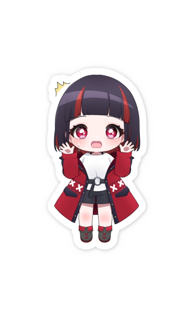 おこめりさかわいいステッカー(びっくり)