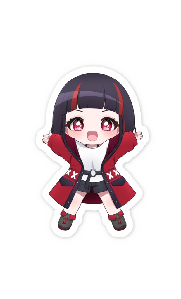 おこめりさかわいいステッカー(ばんざーい)