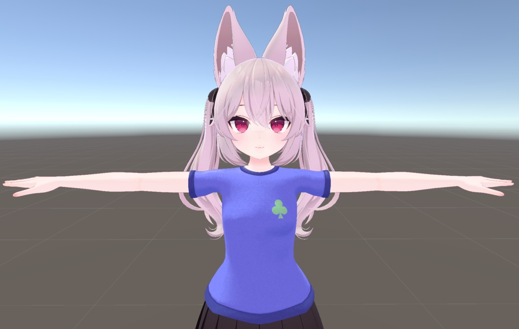 【こまどアバター対応】Tシャツ(シャムロック柄)【VRChat想定】