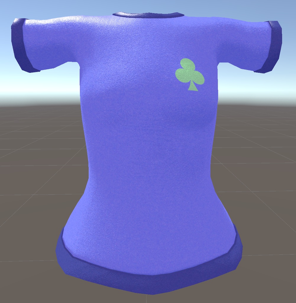【こまどアバター対応】Tシャツ(シャムロック柄)【VRChat想定】