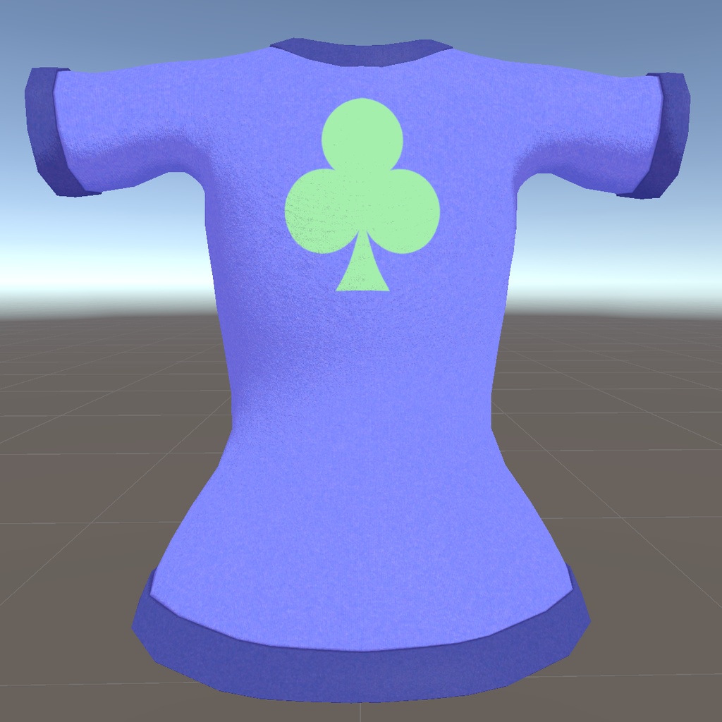【こまどアバター対応】Tシャツ(シャムロック柄)【VRChat想定】