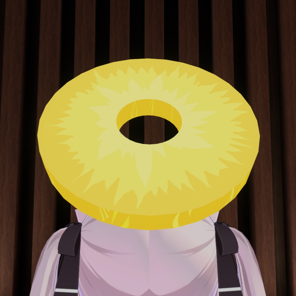 【アクセサリ】Pineapple Halo パイナップル ヘイロー(天使の輪)【VRChat想定・PhysBone対応】