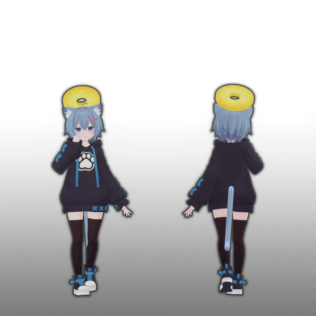 【アクセサリ】Pineapple Halo パイナップル ヘイロー(天使の輪)【VRChat想定・PhysBone対応】