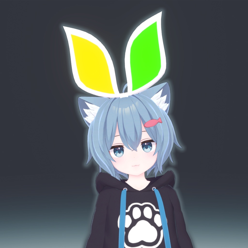 【無料・アクセサリ】ビギバニー リボン BegiBunny Ribbon【VRChat想定・PhysBone有り】