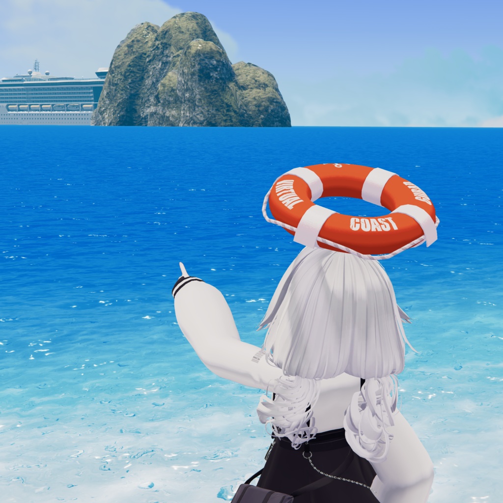 【アクセサリ】救命ブイ ヘイロー(天使の輪) Life Buoy Halo【VRChat想定・PhysBone対応】