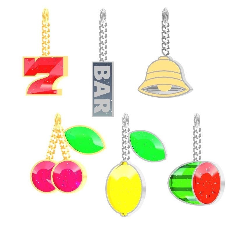 【アクセサリ】カジノ スロット イヤリング Casino Slot Earring【VRChat想定・PhysBone有り】