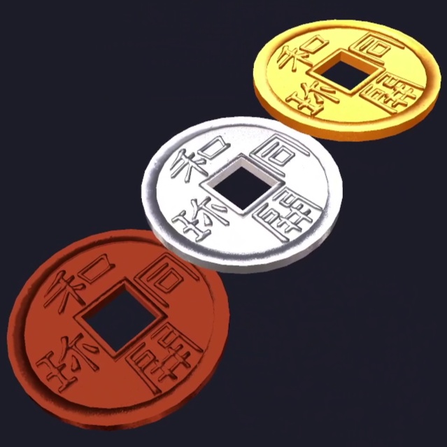 【アクセサリ】和同開珎ヘイロー【VRC想定・MA対応・PB設定済み】