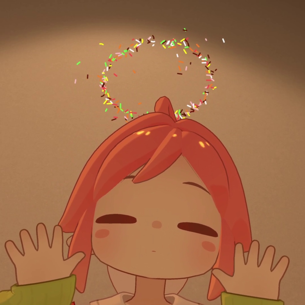 【アクセサリ】カラースプレーヘイロー【VRC想定・PhysBone対応】