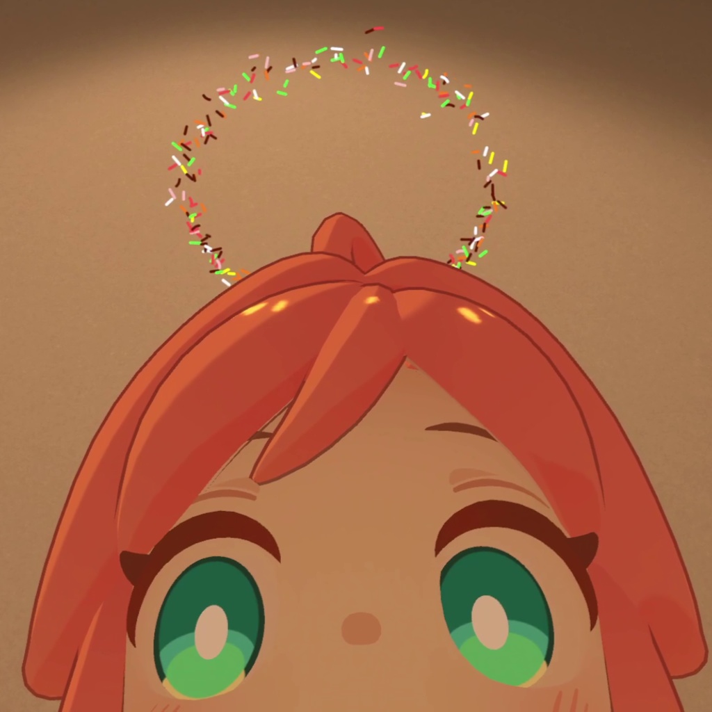 【アクセサリ】カラースプレーヘイロー【VRC想定・PhysBone対応】