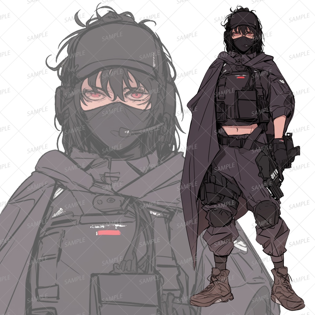 【背景透過_立ち絵】軍人A【ミリタリー】