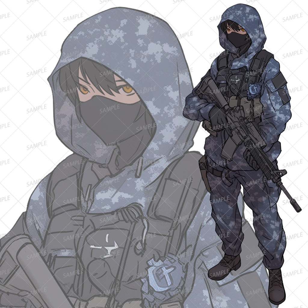 【背景透過_立ち絵】軍人C【ミリタリー】