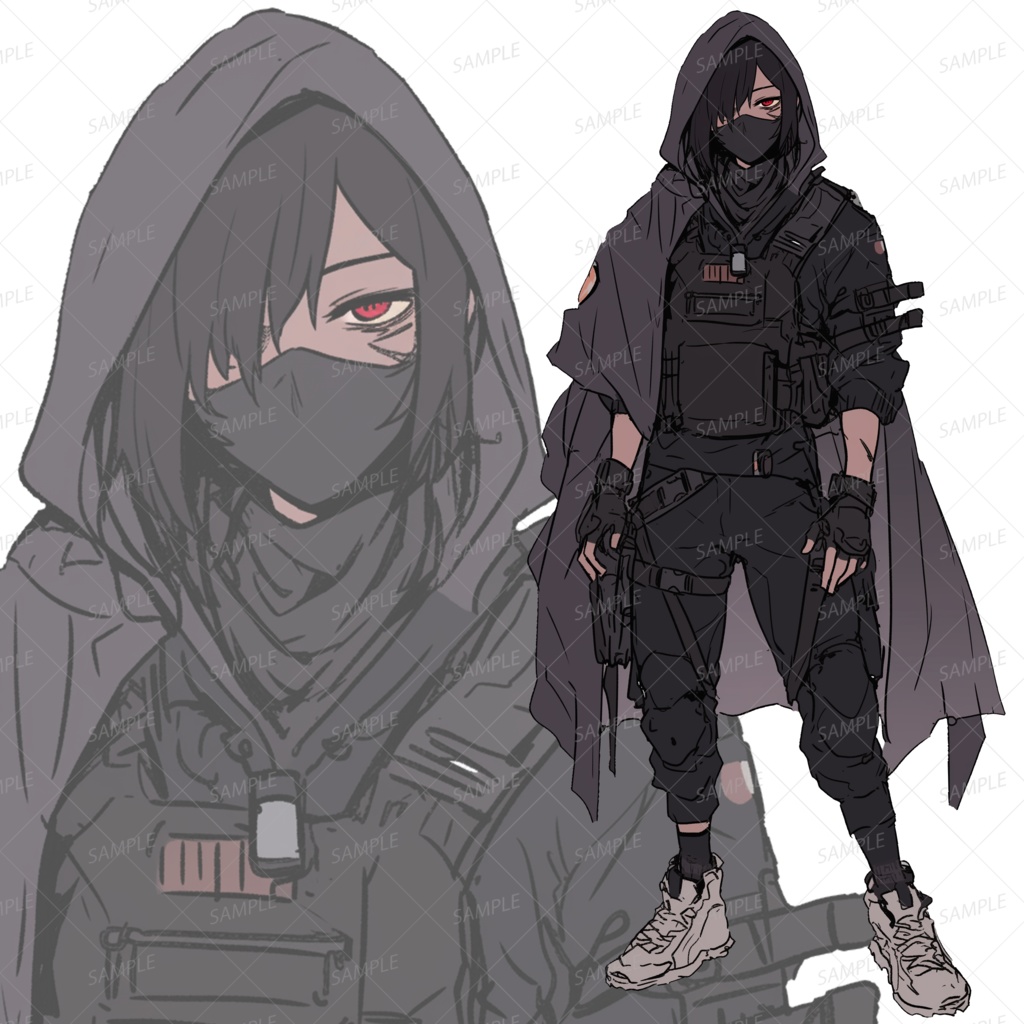 【背景透過_立ち絵】軍人D【ミリタリー】