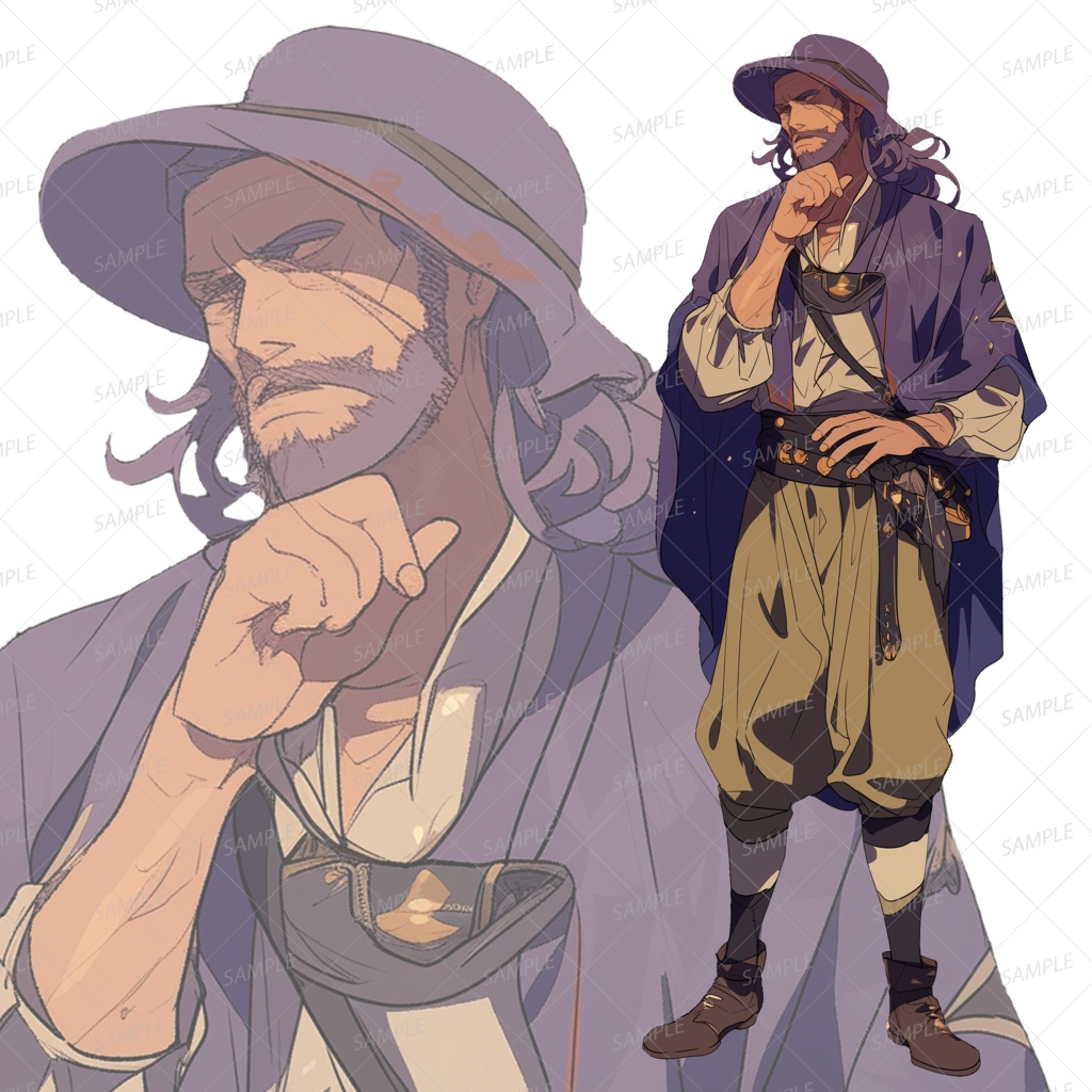 【背景透過_立ち絵】旅人A【ファンタジー】
