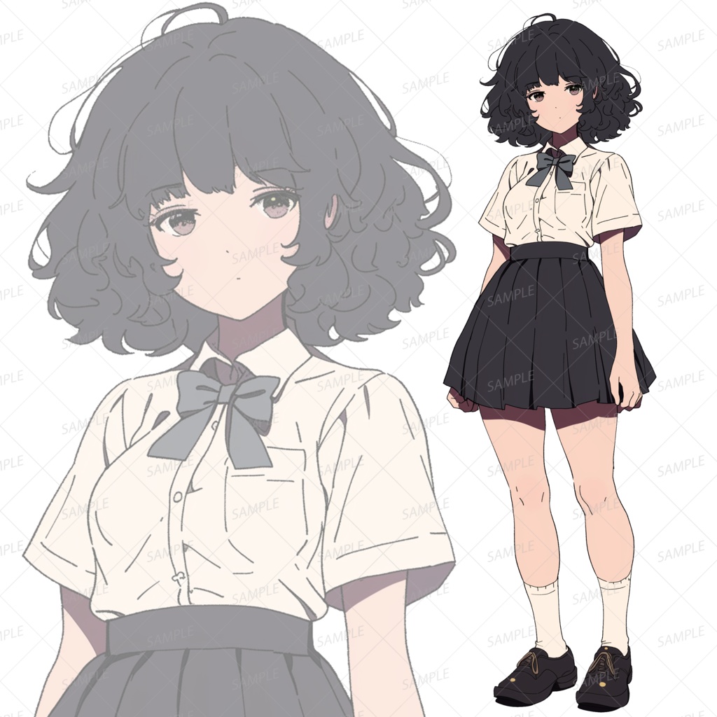 【背景透過_立ち絵】女子高校生E【学生】
