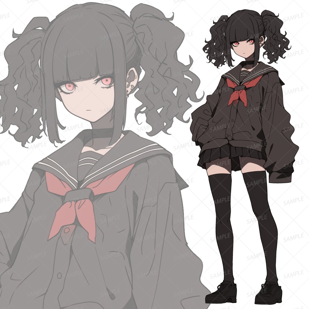 【背景透過_立ち絵】女子高校生F【学生】