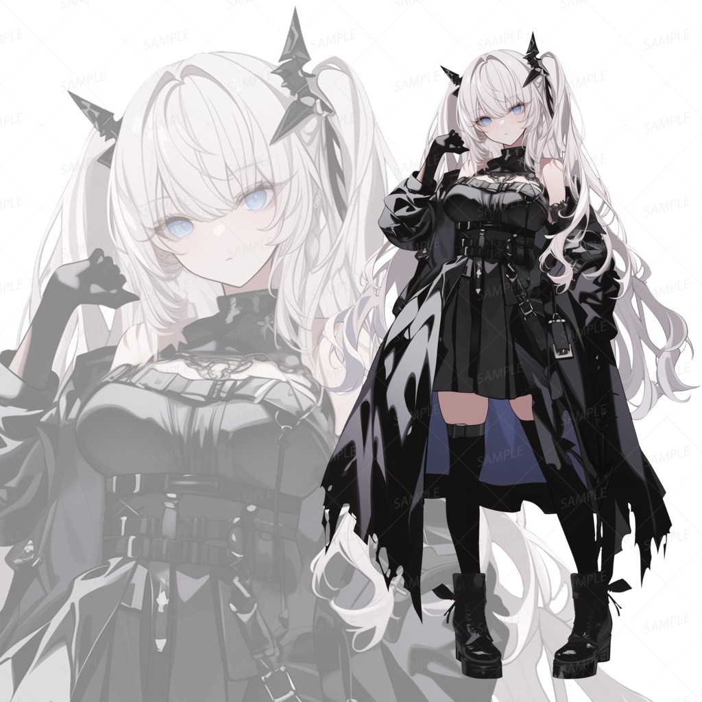 【背景透過_立ち絵】ゴシック少女A【ファンタジー】