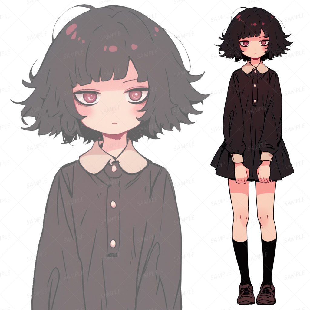 【背景透過_立ち絵】女子高校生G【学生】