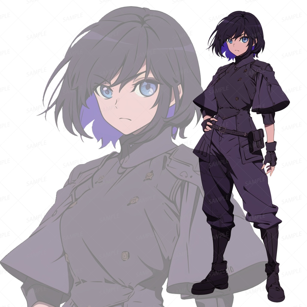 【背景透過_立ち絵】軍人H【ミリタリー】