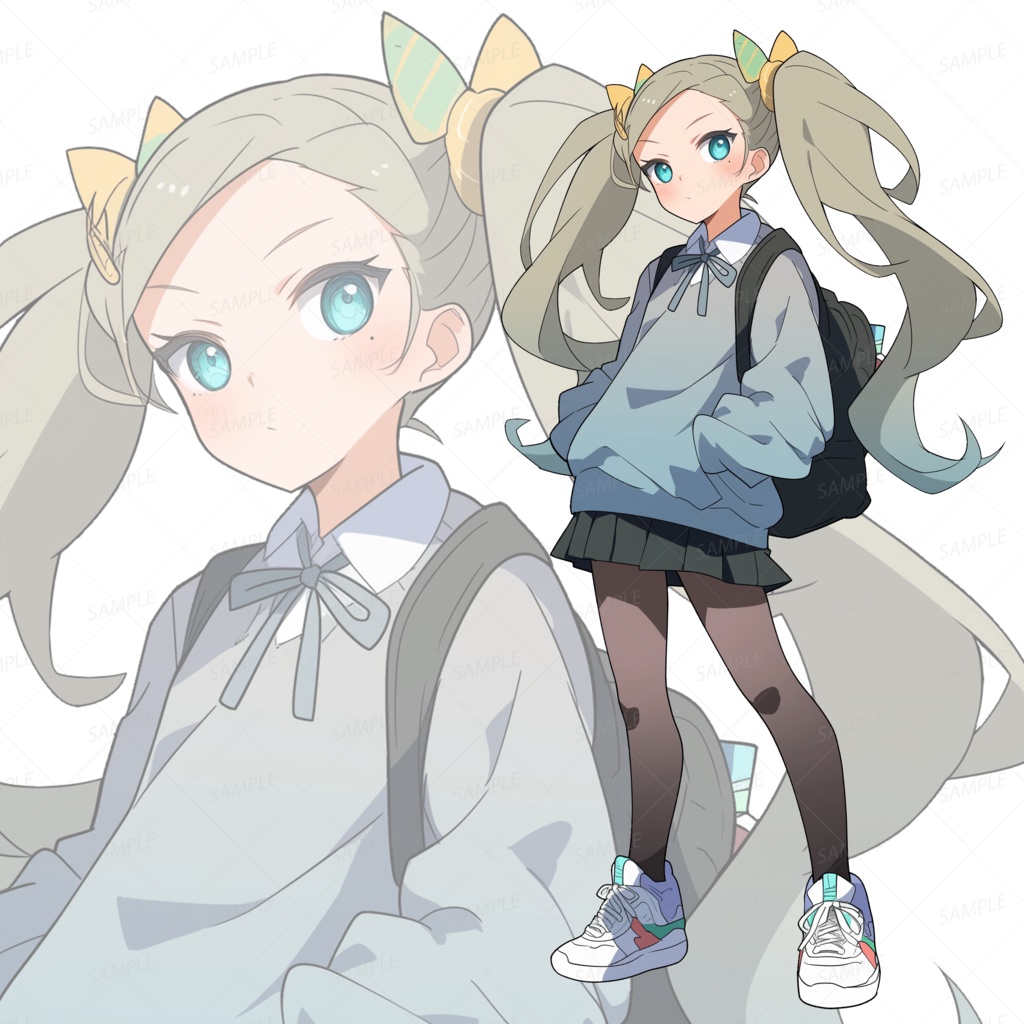 【背景透過_立ち絵】女子高校生H【学生】
