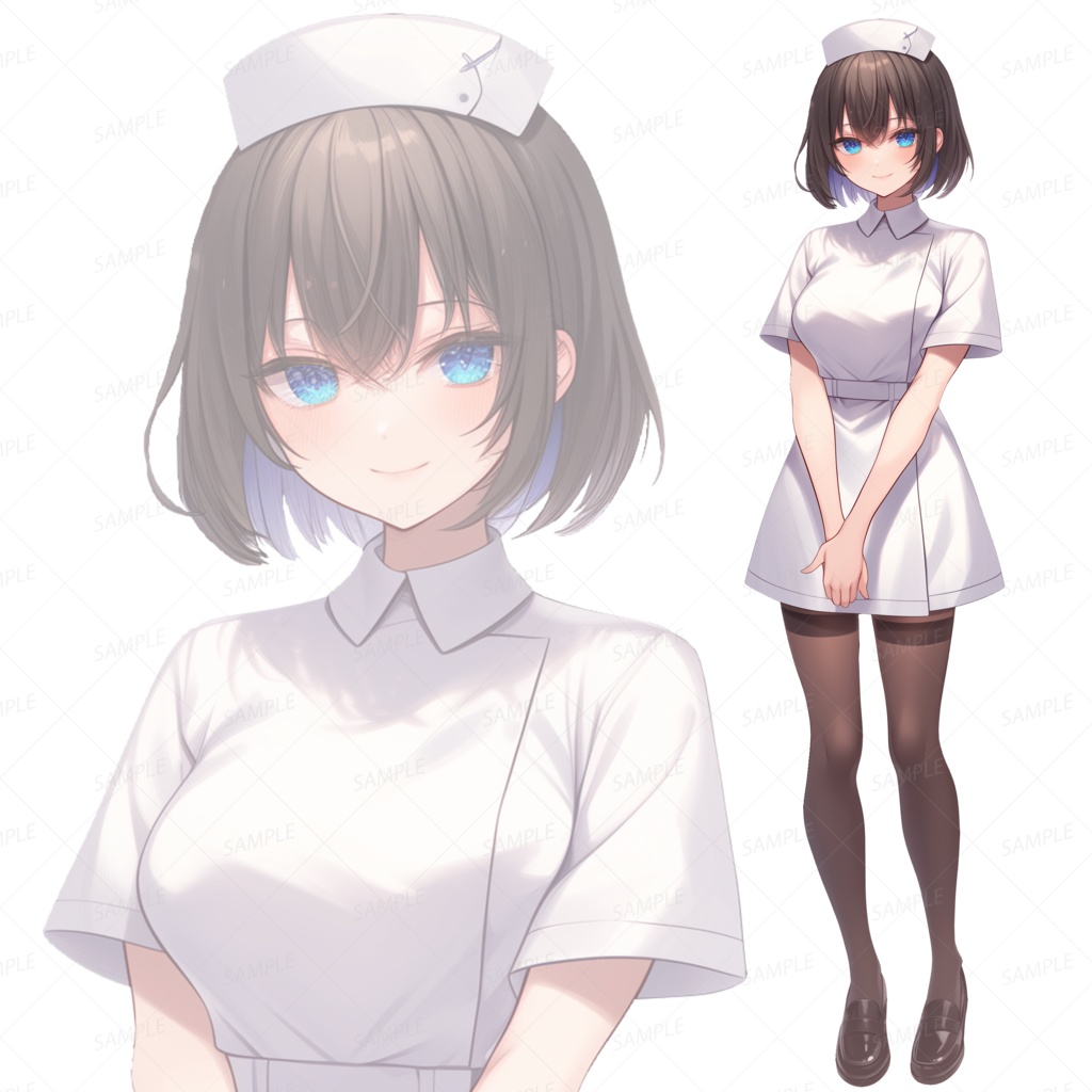 【背景透過_立ち絵】看護師A【現代】