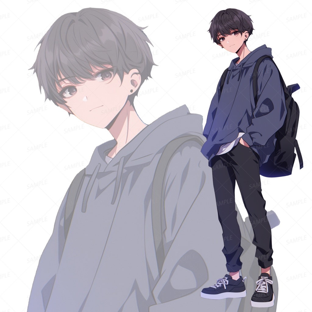 【背景透過_立ち絵】若者M【現代】