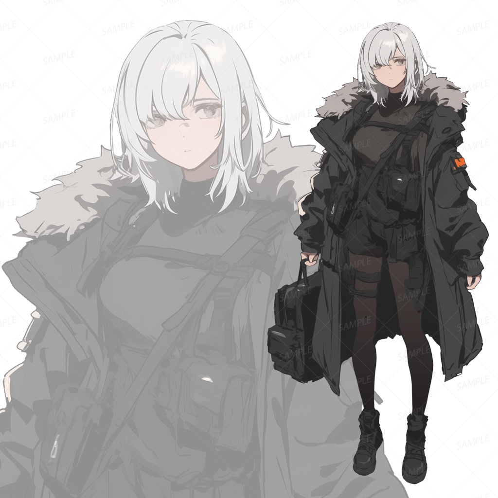 【背景透過_立ち絵】傭兵E【ファンタジー】