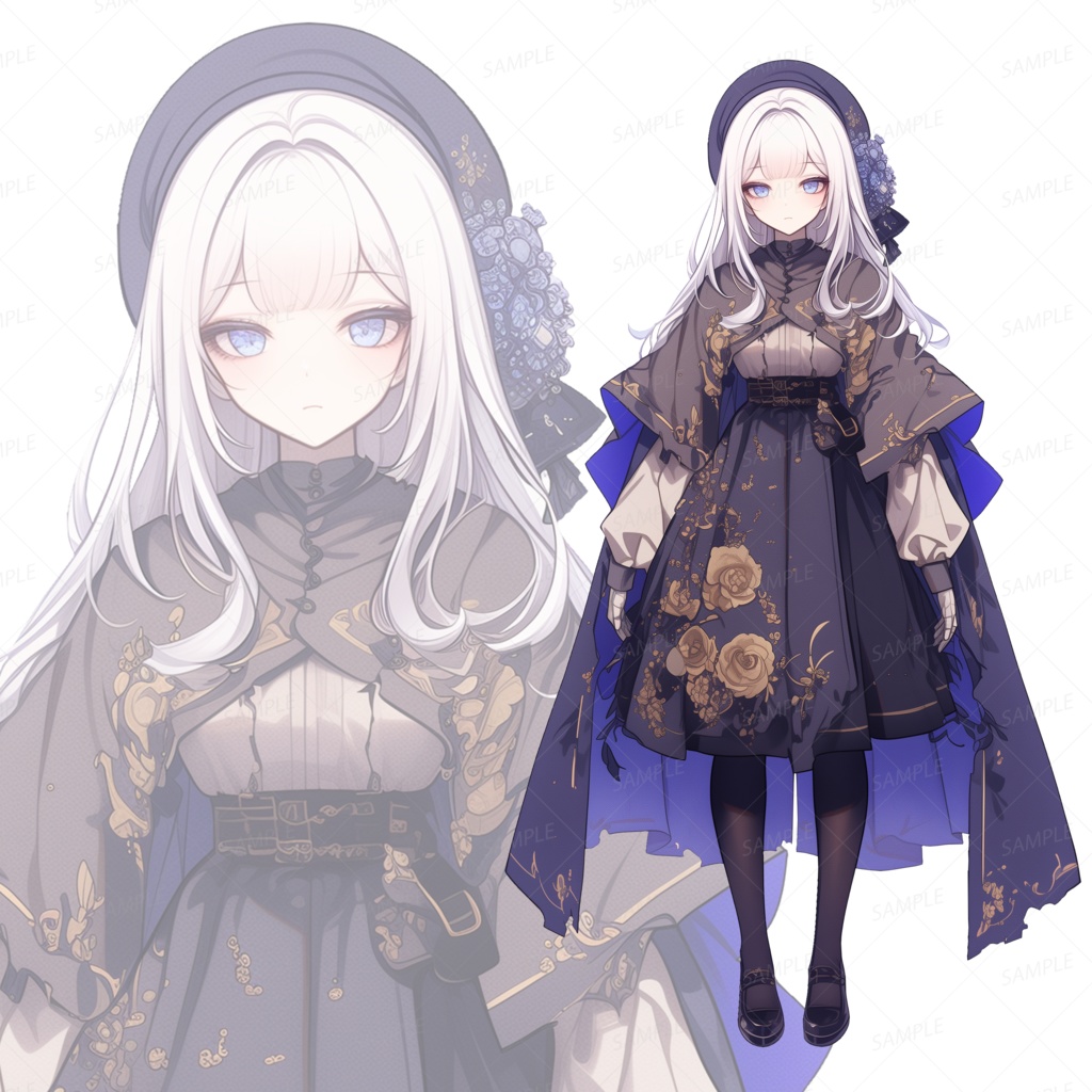 【背景透過_立ち絵】ゴシック少女C【ファンタジー】