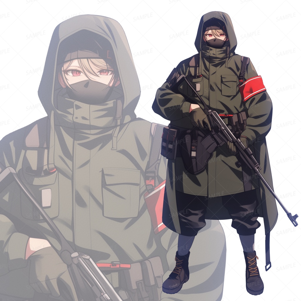 【背景透過_立ち絵】軍人O【ミリタリー】