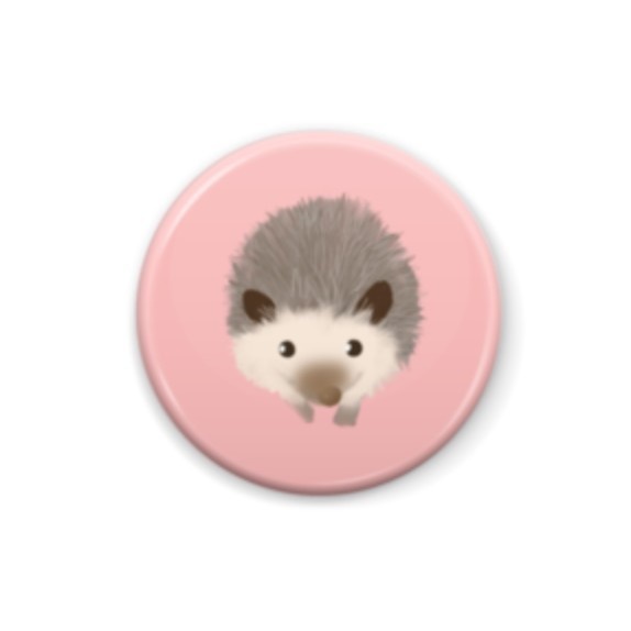 ハリネズミ缶バッジ