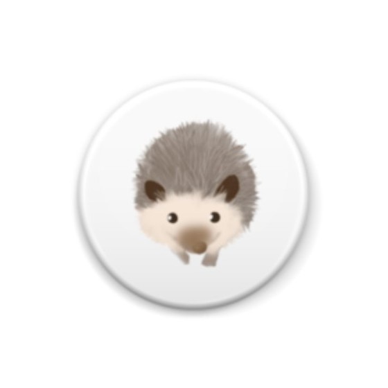 ハリネズミ缶バッジ
