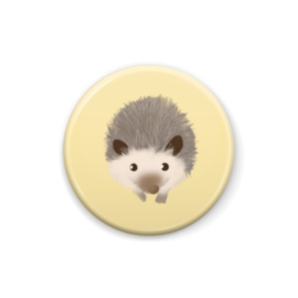 ハリネズミ缶バッジ