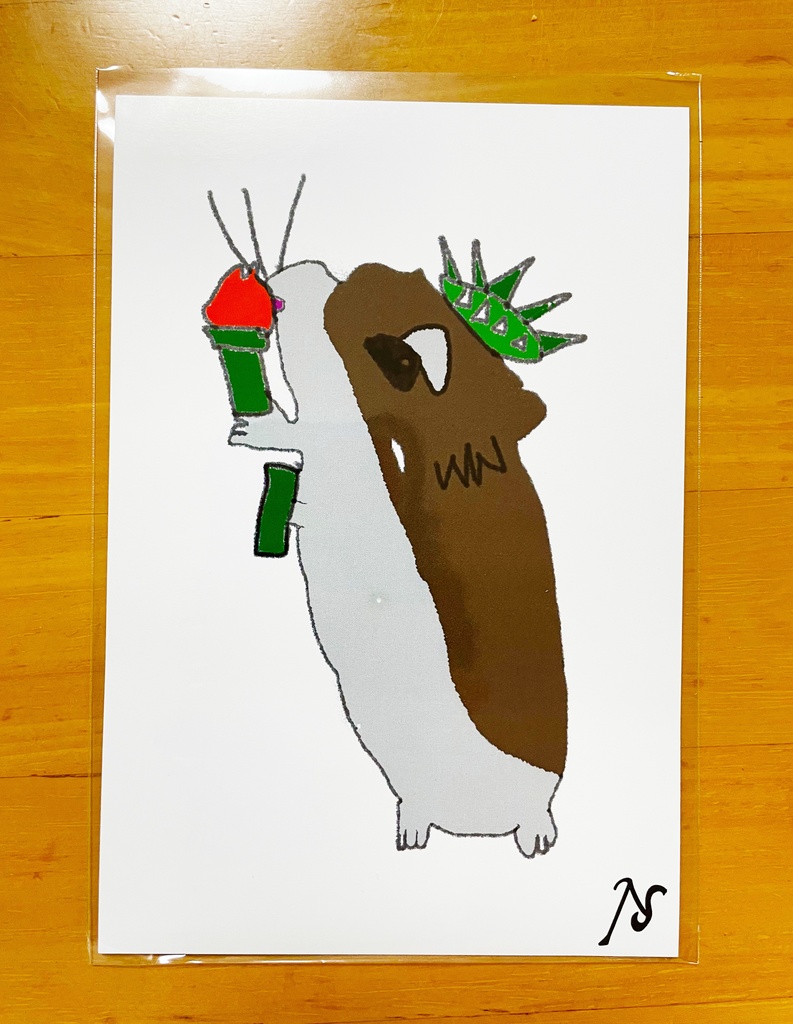 ボー太　自由の女神の姿　ポストカード