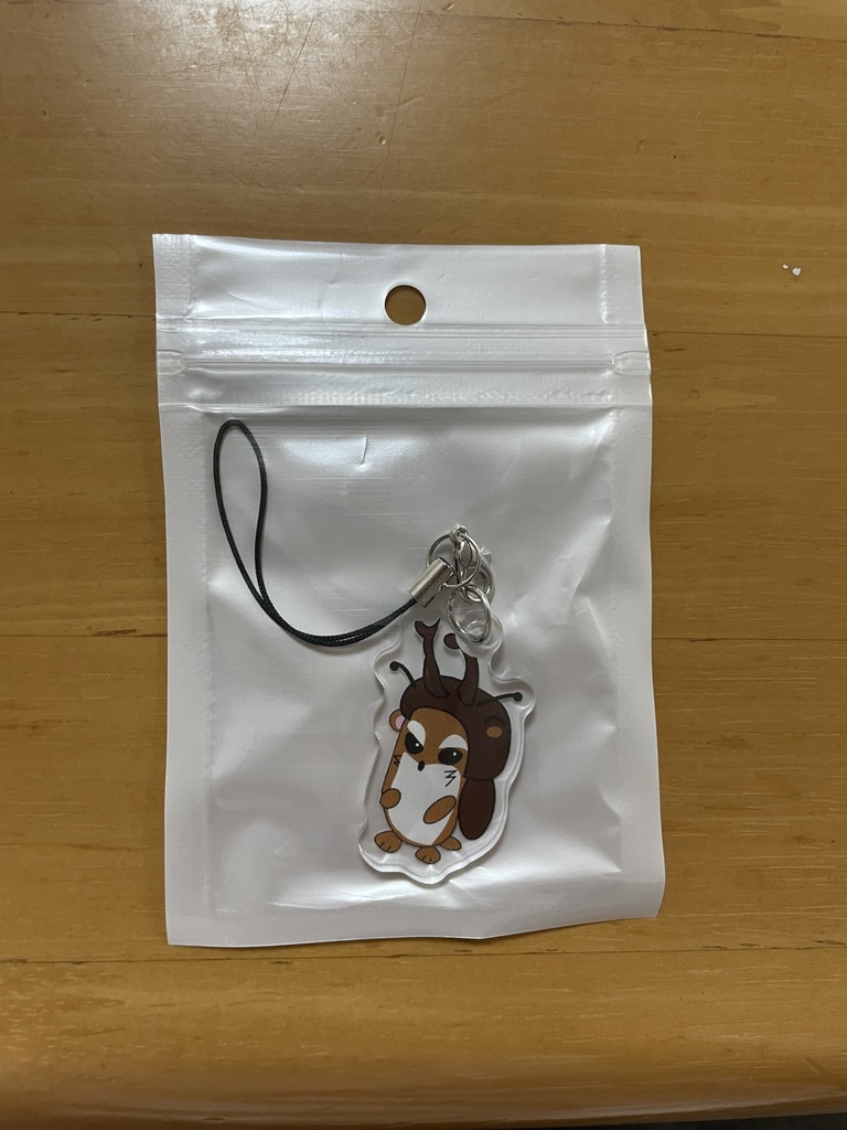 カブトボータ　アクリルキーホルダー　マツバ(紐ブラック)