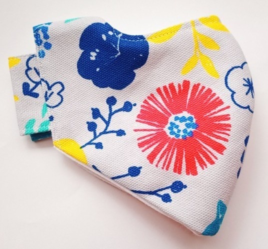 【ハンドメイド】立体マスク+インナーマスク (猫柄③・ワイヤー入り布マスク)