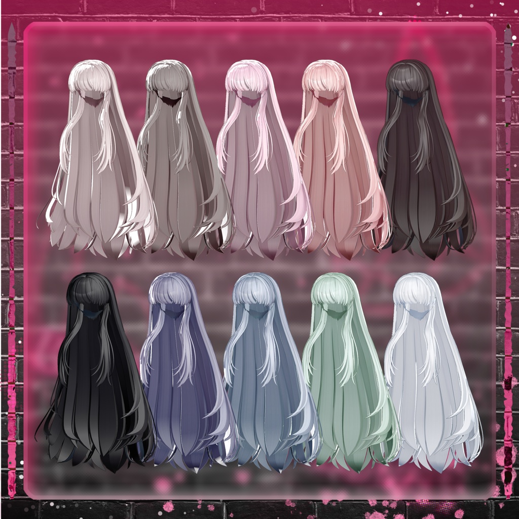 【11アバター対応】 BackStage_Bunny_Hair