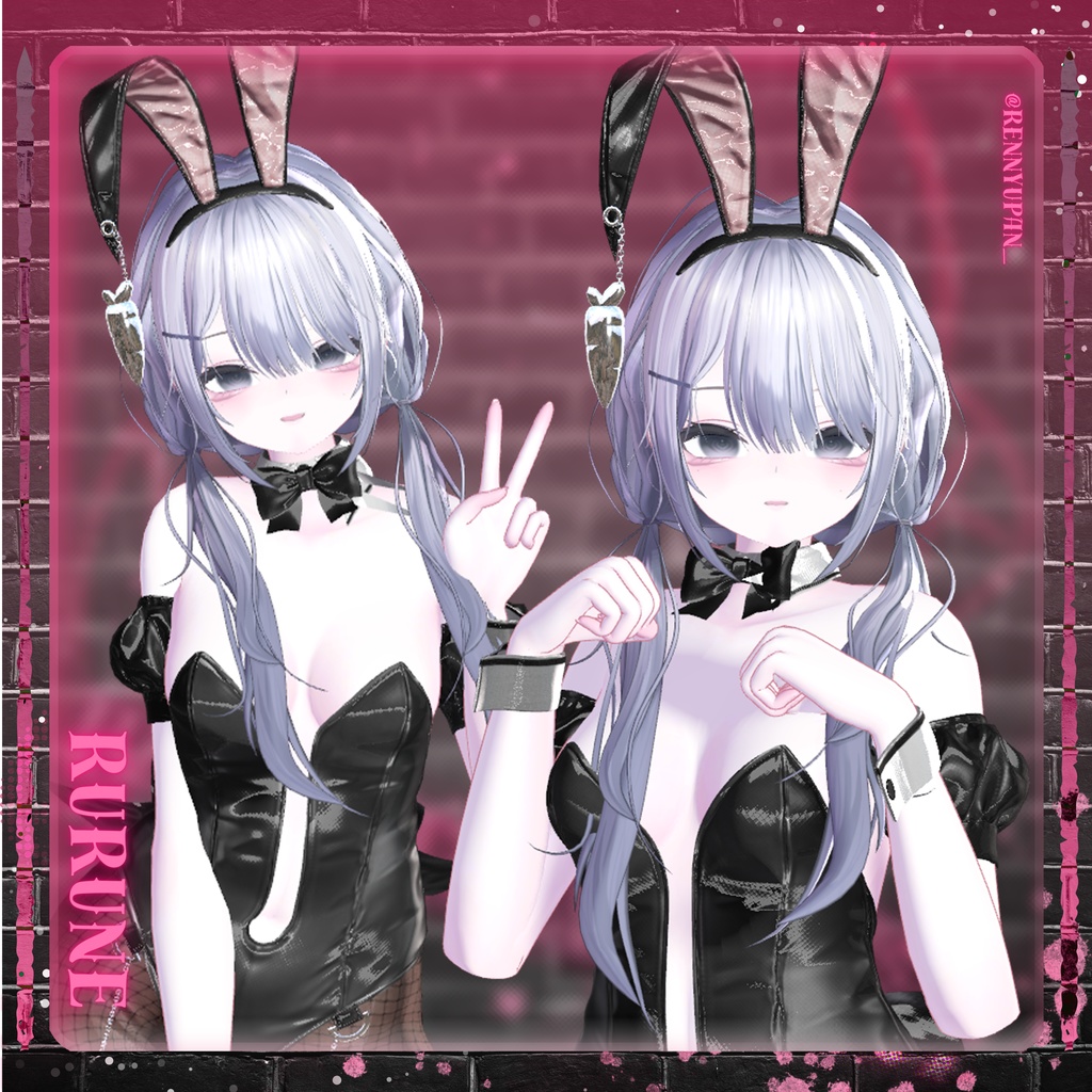 【11アバター対応】 BackStage_Bunny_Hair