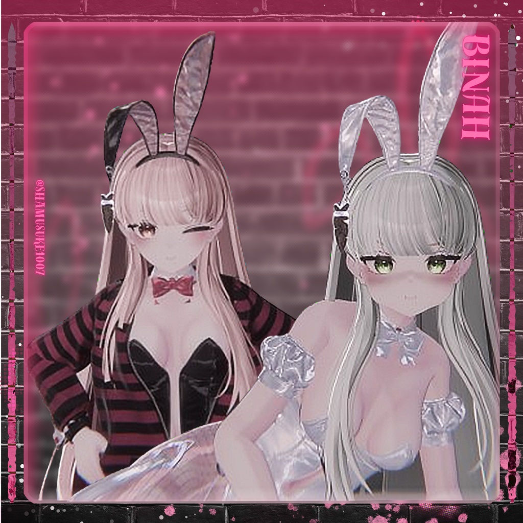 【11アバター対応】 BackStage_Bunny_Hair
