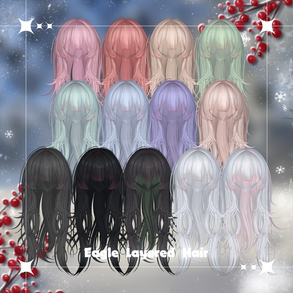 💗SALE💗🦅 Eagle_Layered_Hair - 【12 アバター対応】