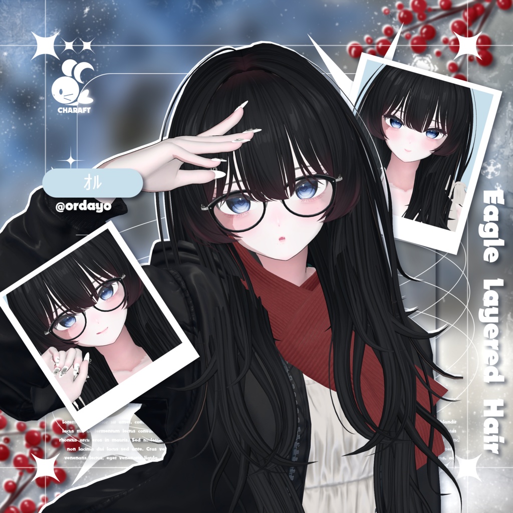 🦅 Eagle_Layered_Hair - 【12 アバター対応】