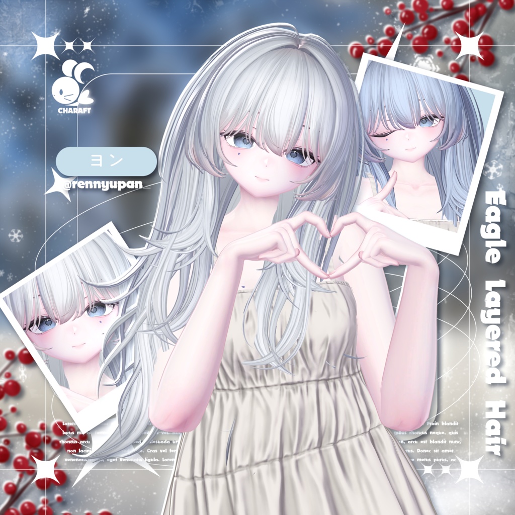 🦅 Eagle_Layered_Hair - 【12 アバター対応】
