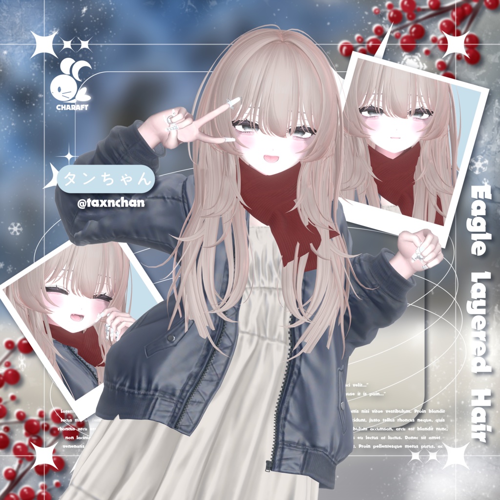 🦅 Eagle_Layered_Hair - 【12 アバター対応】