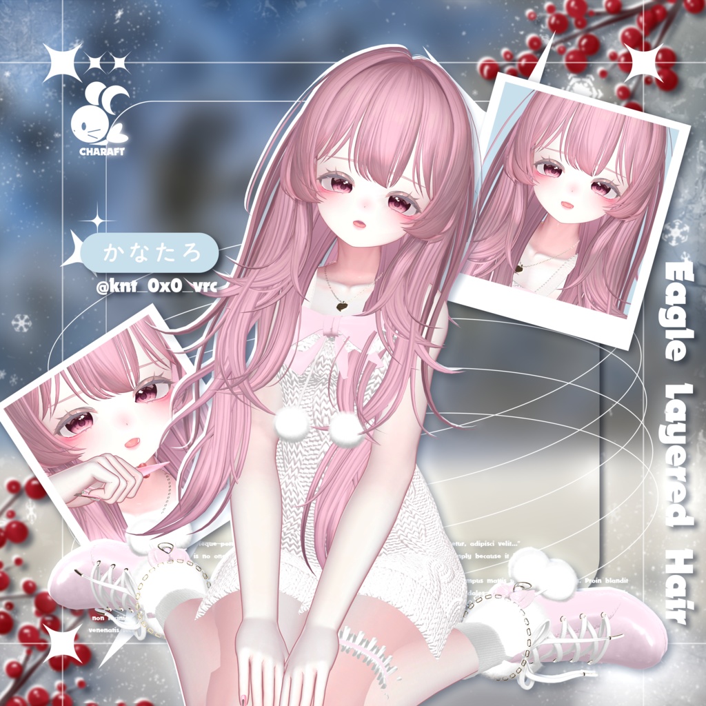 🦅 Eagle_Layered_Hair - 【12 アバター対応】