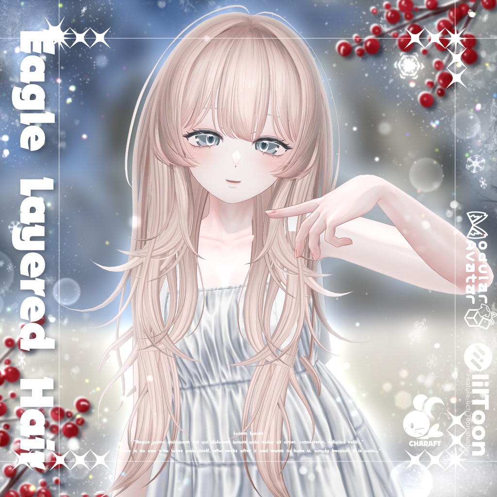 💗SALE💗🦅 Eagle_Layered_Hair - 【12 アバター対応】