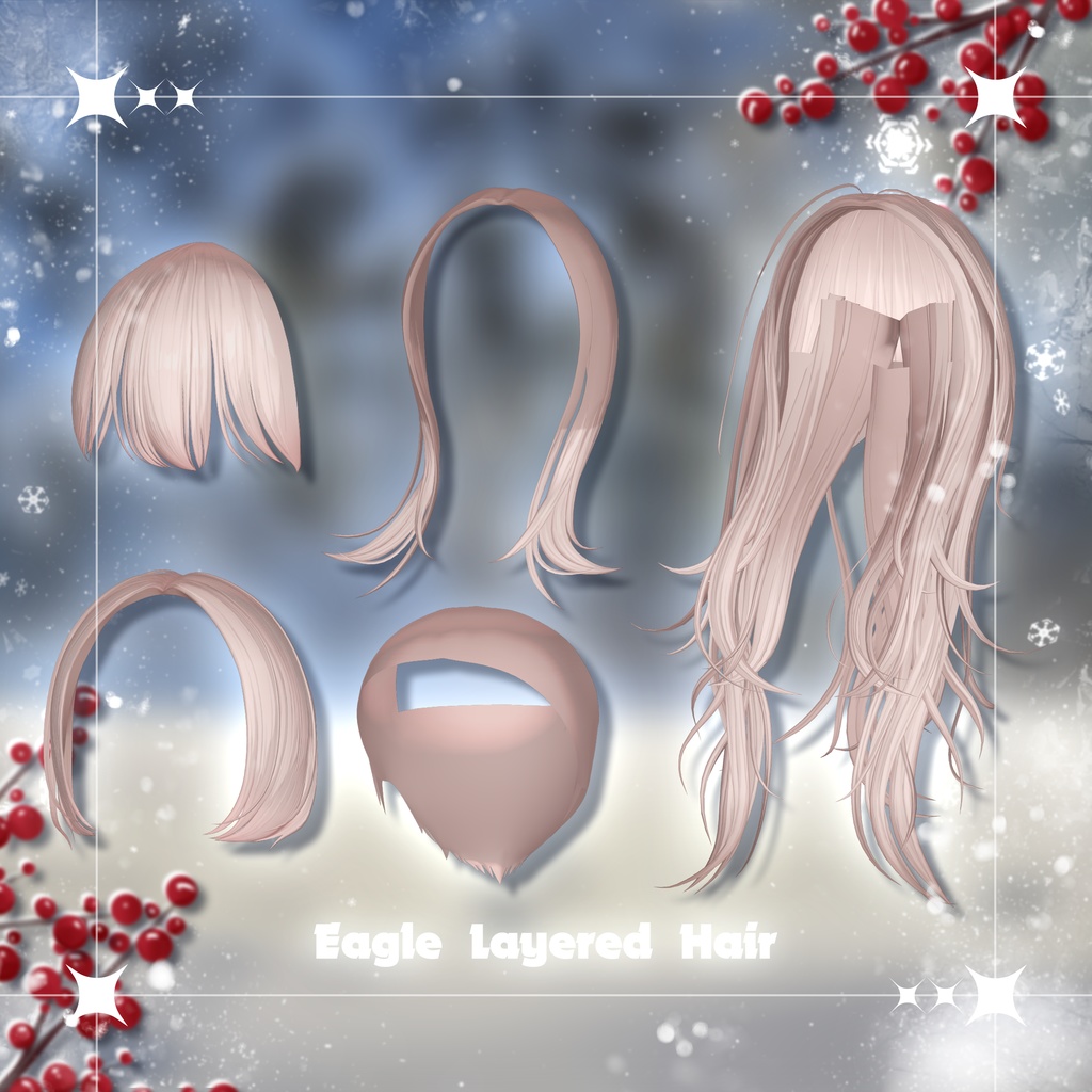 💗SALE💗🦅 Eagle_Layered_Hair - 【12 アバター対応】