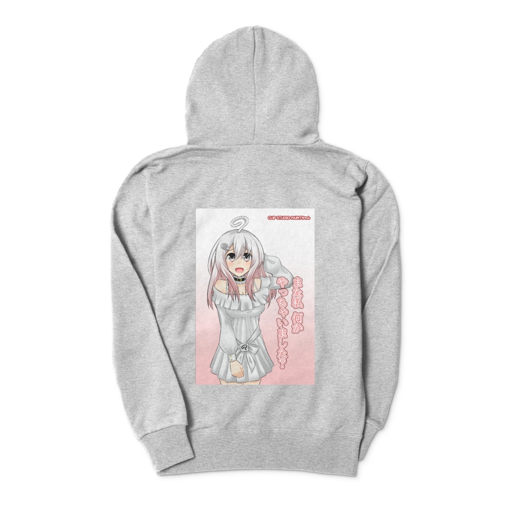 Adobe photoshopちゃん&CLIP STUDIO PAINTちゃん両面印刷パーカー