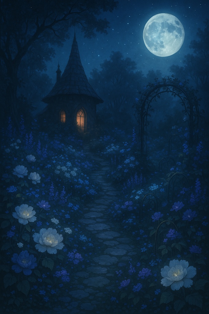 夜に咲く、魔女の庭 – 背景素材集(第一頁)