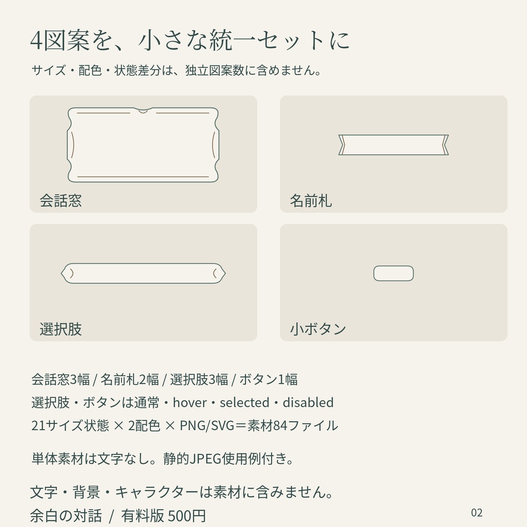 余白の対話|ノベルゲームの会話窓・選択肢