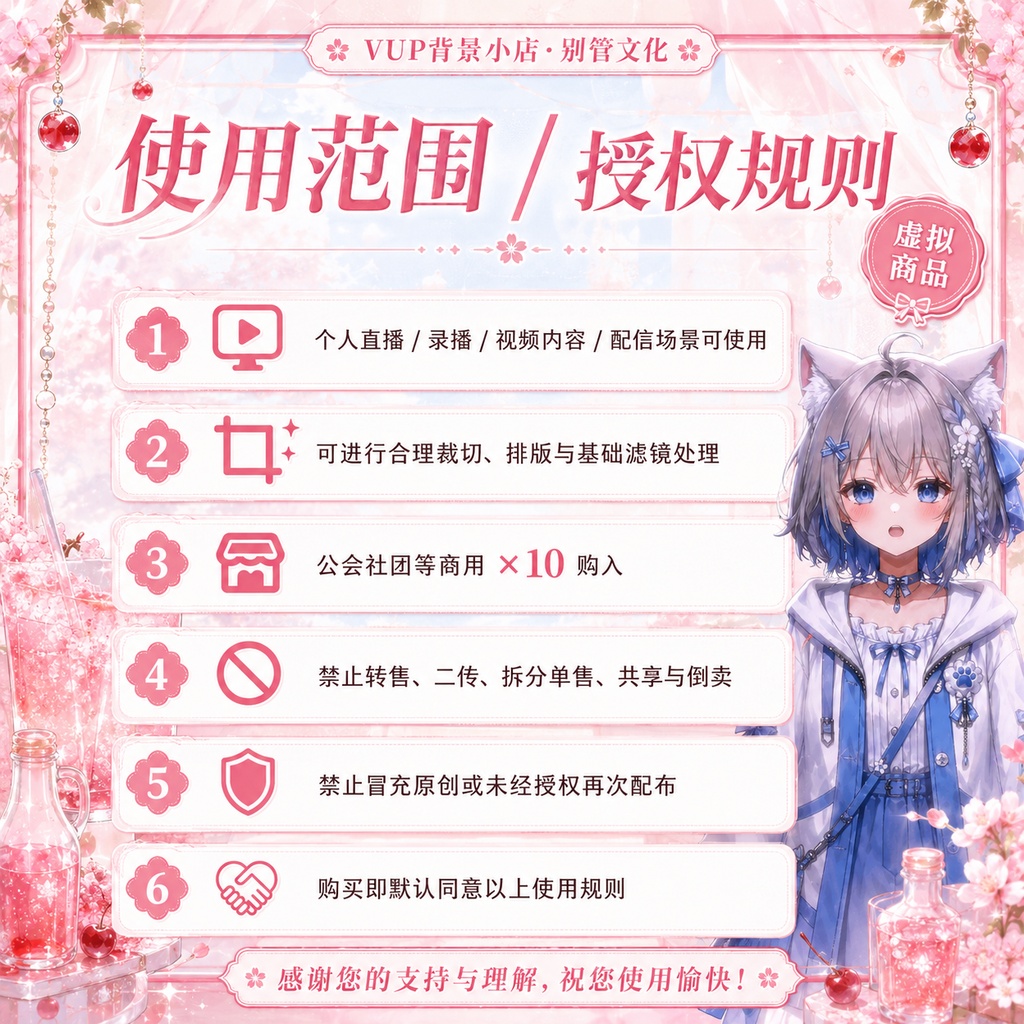 〖背景素材〗桜ソーダルーム|VTuber配信背景素材 / 桜・チェリーソーダ・透明感 / 横画面・縦画面 / 前景・UI・ループフィルター / Sakura Soda Room