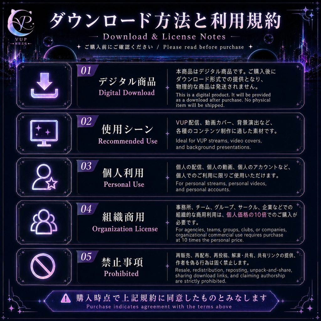 【動く背景】♡ 低次元墜落 ♡ 霓虹と宇宙が織りなすサイバー空間|VTuber配信背景素材